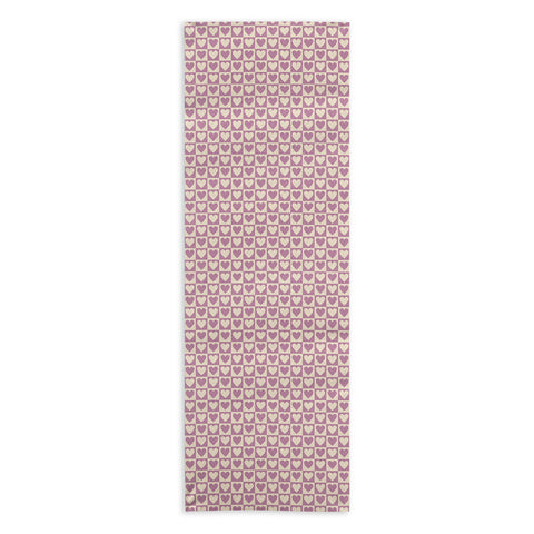 Cuss Yeah Designs Lavender Checkered Hearts Yoga Towel