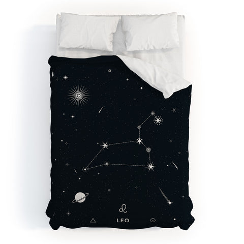 Cuss Yeah Designs Leo Star Constellation Duvet Cover
