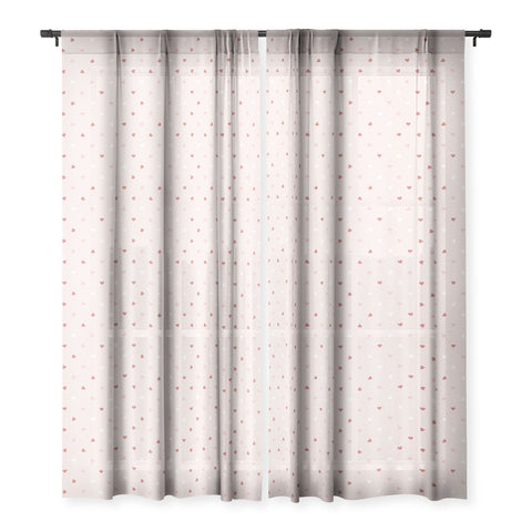 Cuss Yeah Designs Mini Red Pink and White Hearts Sheer Non Repeat