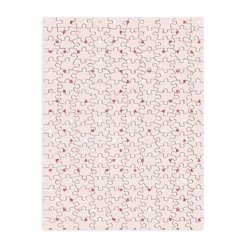 Cuss Yeah Designs Mini Red Pink and White Hearts Puzzle