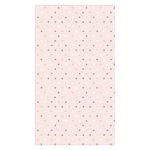 Cuss Yeah Designs Mini Red Pink and White Hearts Tablecloth