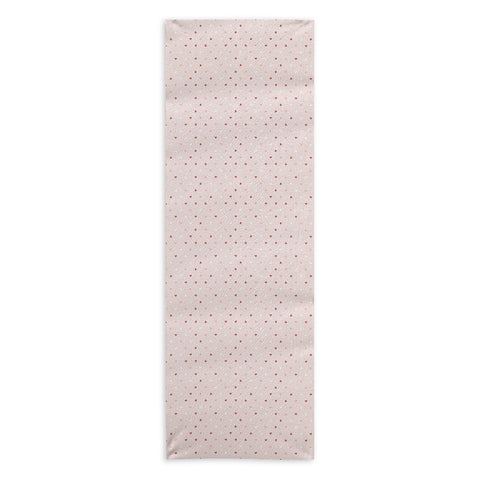 Cuss Yeah Designs Mini Red Pink and White Hearts Yoga Towel