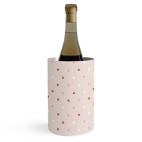 Cuss Yeah Designs Mini Red Pink and White Hearts Wine Chiller