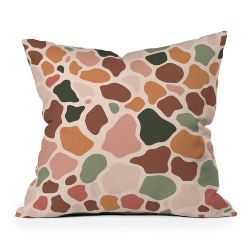 Cuss Yeah Designs Multicolor Giraffe Pattern 001 Outdoor Throw Pillow