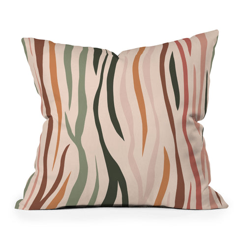 Cuss Yeah Designs Multicolor Zebra Pattern 001 Outdoor Throw Pillow