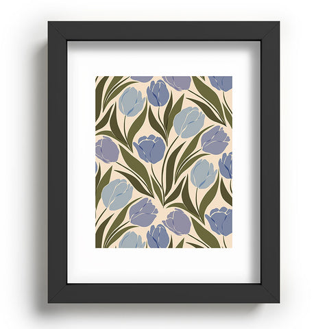 Cuss Yeah Designs Periwinkle Tulip Field Recessed Framing Rectangle