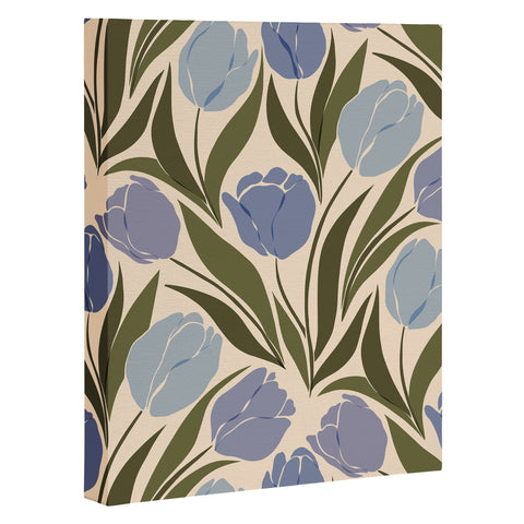 Cuss Yeah Designs Periwinkle Tulip Field Art Canvas