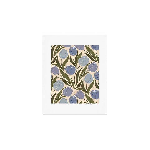 Cuss Yeah Designs Periwinkle Tulip Field Art Print