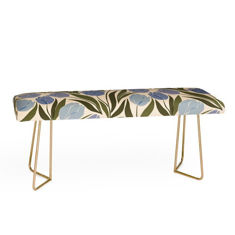 Cuss Yeah Designs Periwinkle Tulip Field Bench