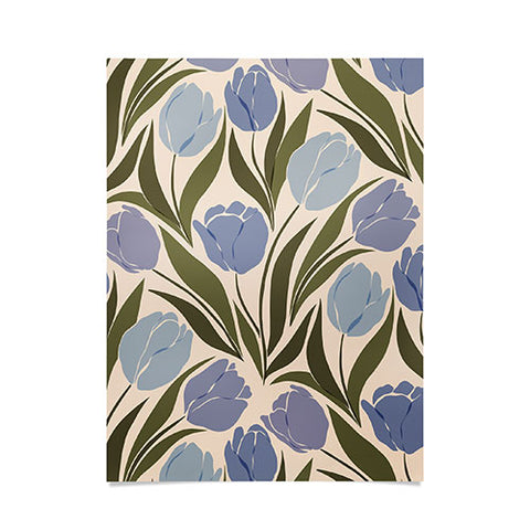 Cuss Yeah Designs Periwinkle Tulip Field Poster