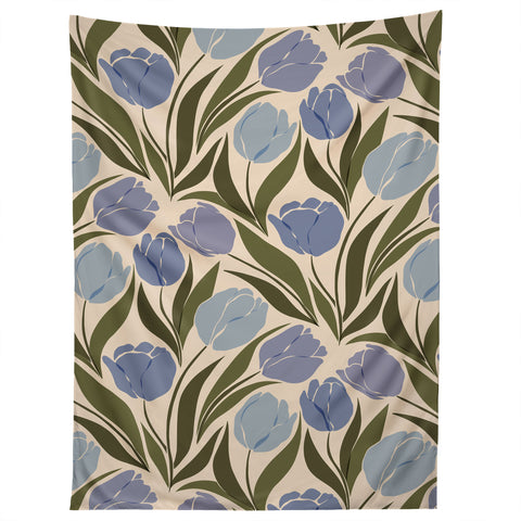 Cuss Yeah Designs Periwinkle Tulip Field Tapestry