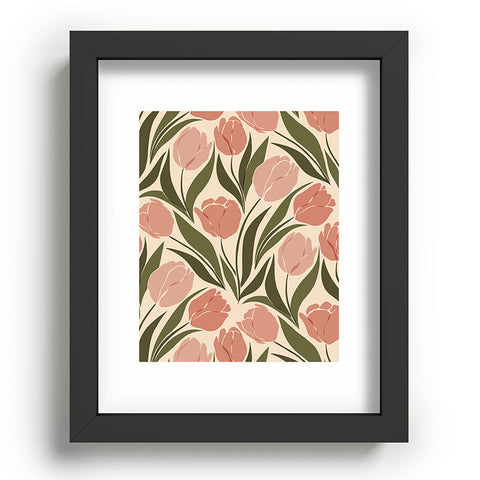 Cuss Yeah Designs Pink Tulip Field Recessed Framing Rectangle