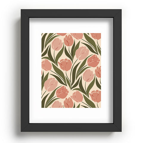 Cuss Yeah Designs Pink Tulip Field Recessed Framing Rectangle
