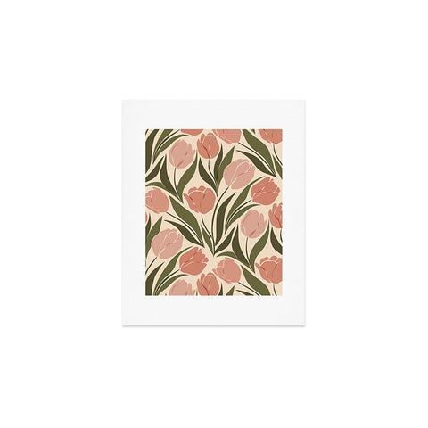 Cuss Yeah Designs Pink Tulip Field Art Print
