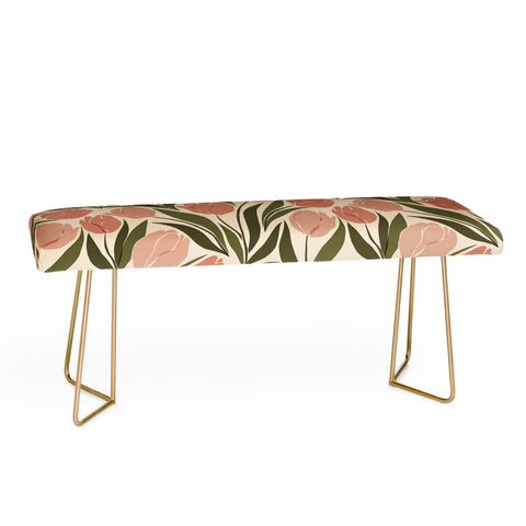 Cuss Yeah Designs Pink Tulip Field Bench