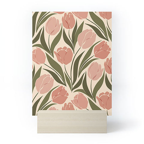 Cuss Yeah Designs Pink Tulip Field Mini Art Print