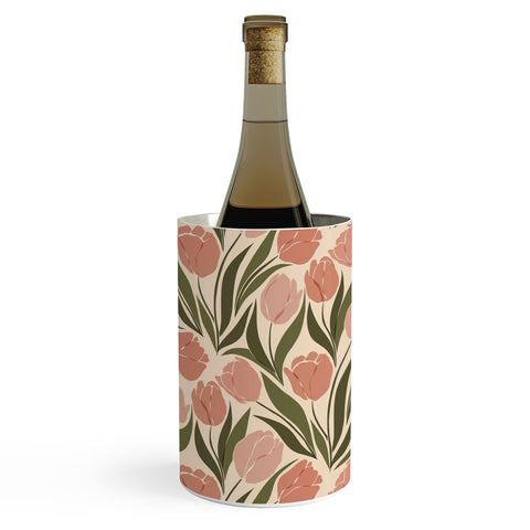 Cuss Yeah Designs Pink Tulip Field Wine Chiller