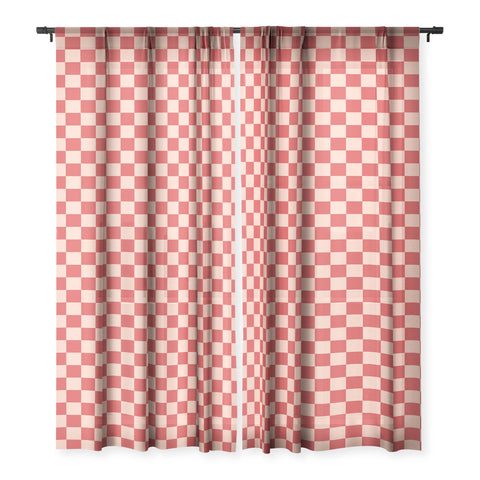 Cuss Yeah Designs Red and Pink Checker Pattern Sheer Non Repeat
