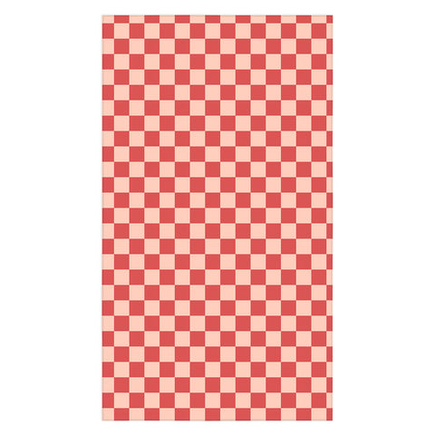Cuss Yeah Designs Red and Pink Checker Pattern Tablecloth
