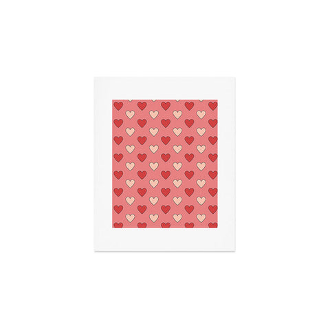 Cuss Yeah Designs Red and Pink Hearts Art Print