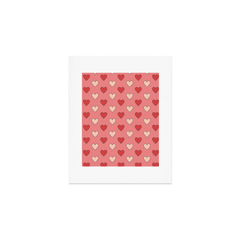 Cuss Yeah Designs Red and Pink Hearts Art Print