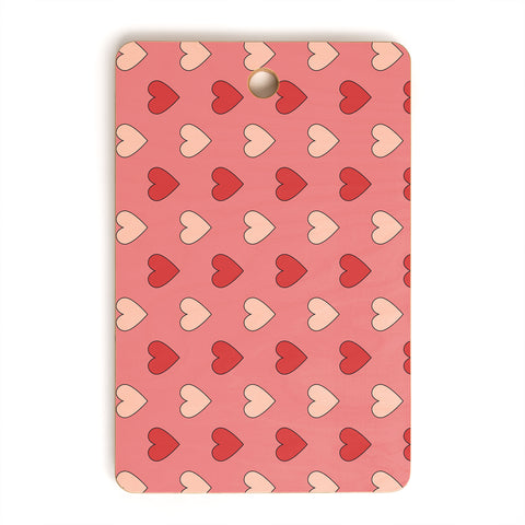 Cuss Yeah Designs Red and Pink Hearts Cutting Board Rectangle