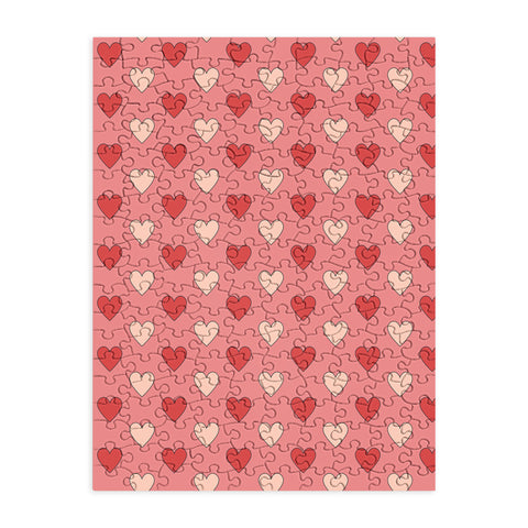 Cuss Yeah Designs Red and Pink Hearts Puzzle