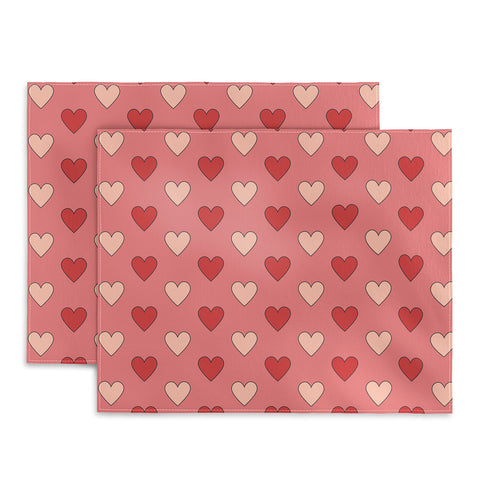 Cuss Yeah Designs Red and Pink Hearts Placemat