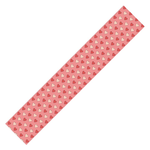 Cuss Yeah Designs Red and Pink Hearts Table Runner
