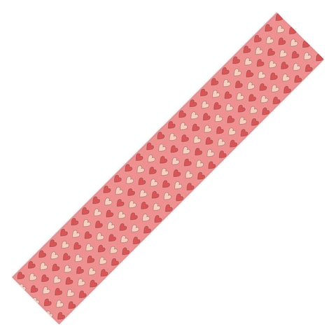 Cuss Yeah Designs Red and Pink Hearts Table Runner