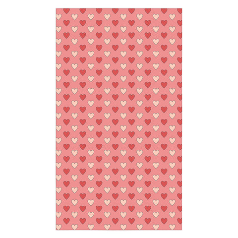 Cuss Yeah Designs Red and Pink Hearts Tablecloth