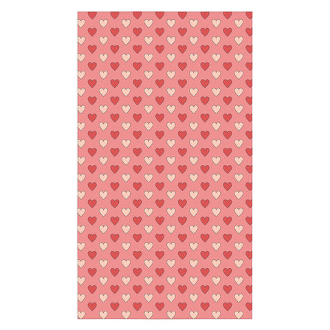 Cuss Yeah Designs Red and Pink Hearts Tablecloth