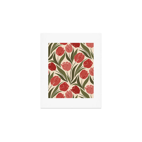 Cuss Yeah Designs Red Tulip Field Art Print