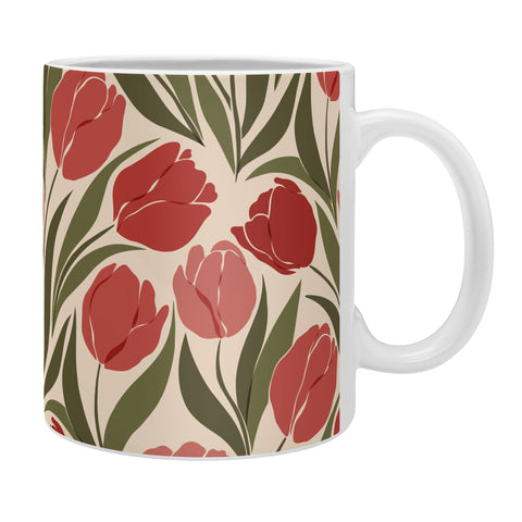 Cuss Yeah Designs Red Tulip Field Coffee Mug