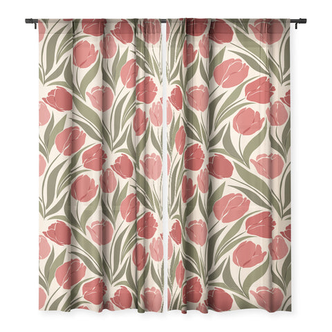 Cuss Yeah Designs Red Tulip Field Sheer Non Repeat