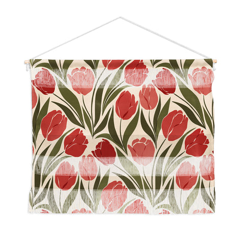 Cuss Yeah Designs Red Tulip Field Wall Hanging Landscape