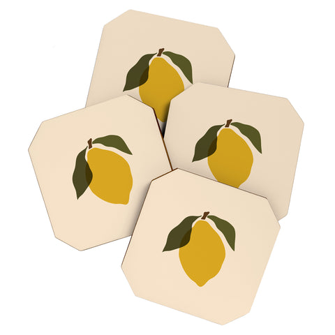 Cuss Yeah Designs Single Lemon II Coaster Set