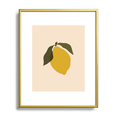 Cuss Yeah Designs Single Lemon II Metal Framed Art Print