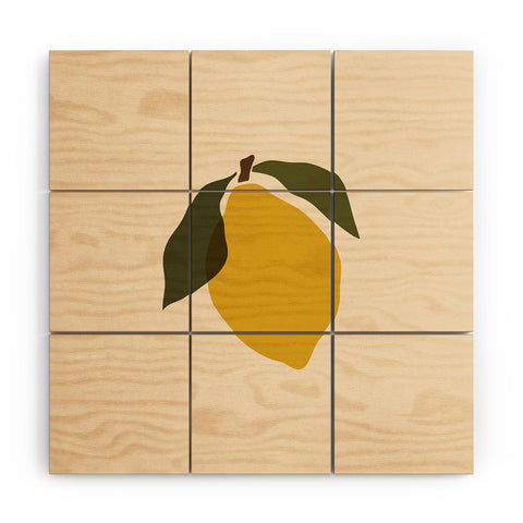 Cuss Yeah Designs Single Lemon II Wood Wall Mural