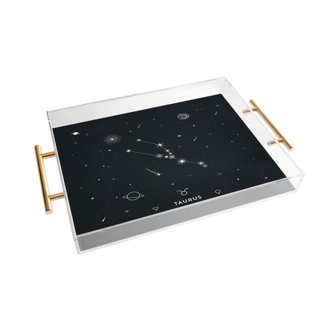 Cuss Yeah Designs Taurus Star Constellation Acrylic Tray