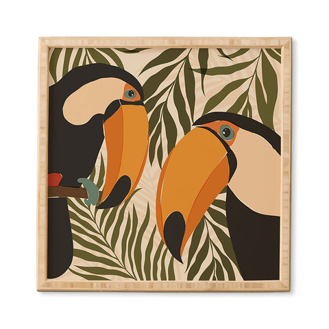 Cuss Yeah Designs Tropical Toucans Framed Wall Art