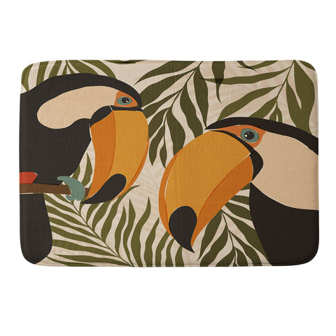 Cuss Yeah Designs Tropical Toucans Memory Foam Bath Mat