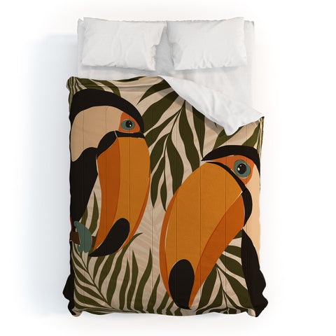 Cuss Yeah Designs Tropical Toucans Comforter
