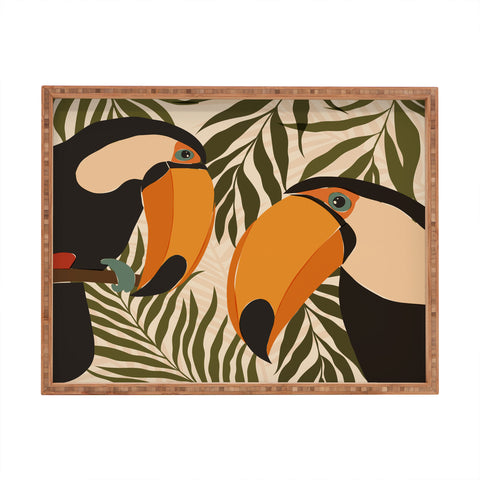 Cuss Yeah Designs Tropical Toucans Rectangular Tray