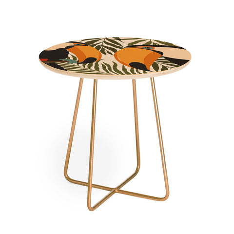 Cuss Yeah Designs Tropical Toucans Round Side Table