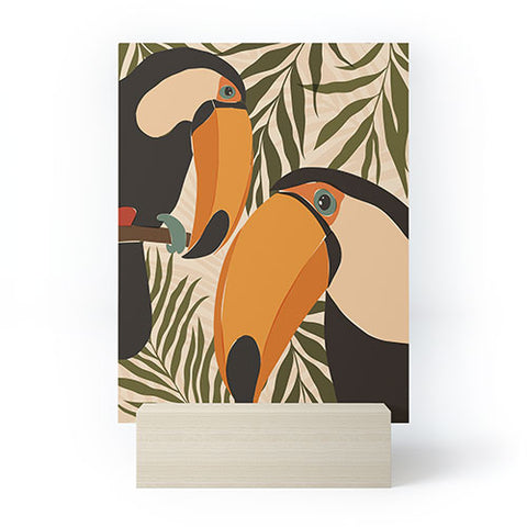 Cuss Yeah Designs Tropical Toucans Mini Art Print