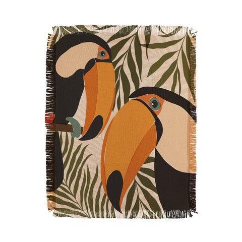 Cuss Yeah Designs Tropical Toucans Throw Blanket