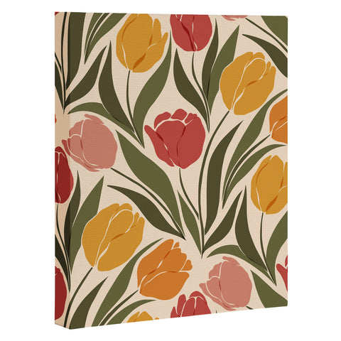 Cuss Yeah Designs Tulip Field Sunset Palette Art Canvas