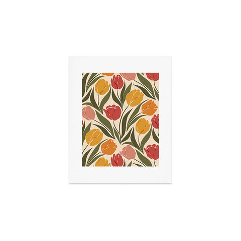 Cuss Yeah Designs Tulip Field Sunset Palette Art Print
