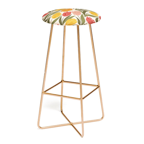 Cuss Yeah Designs Tulip Field Sunset Palette Bar Stool
